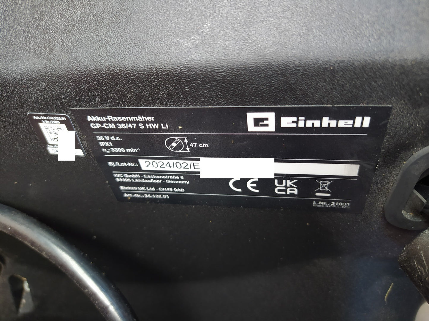 Einhell GP-CM 36/47 S HW Li Akku-Rasenmäher 3413201 SOLO, I38321