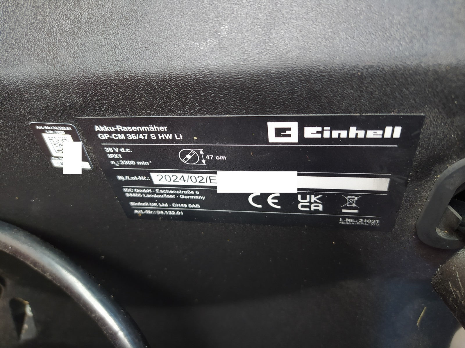 Einhell GP-CM 36/47 S HW Li Akku-Rasenmäher 3413201 SOLO, I38321