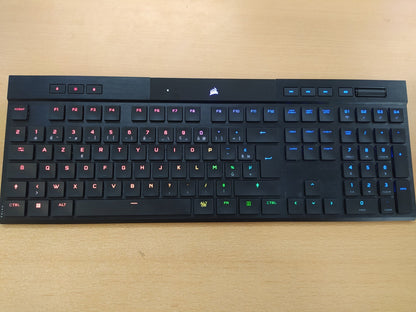 CORSAIR K100 AIR WIRELESS RGB Ultradünne Mechanische Gaming-Tastatur, FR, I36933