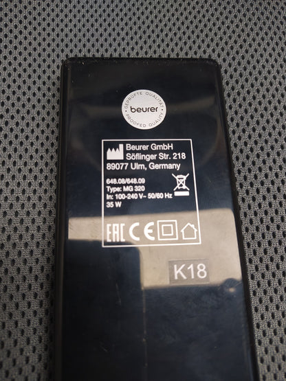 Beurer MG 320 Massagesitzauflage, für Rücken, Nacken, Oberschenkel, I36634
