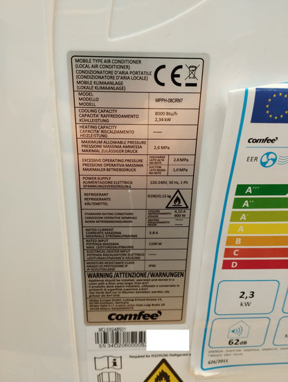 Comfee MPPH-08CRN7 Mobile Klimaanlage 8000 BTU Klimagerät EEK: A I39642
