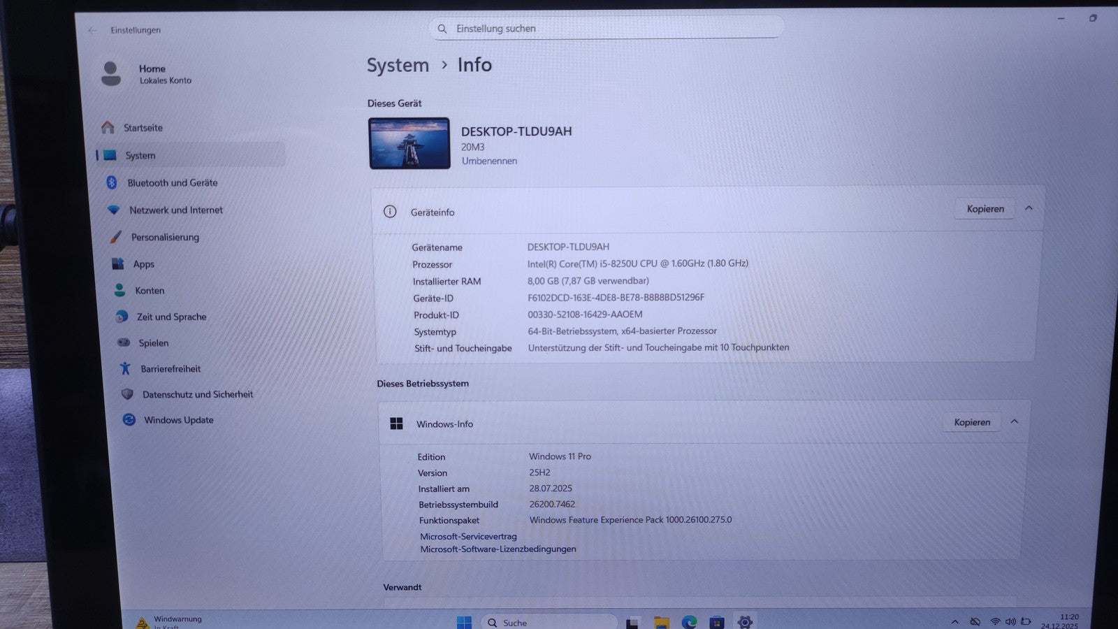 Lenovo IdeaPad Miix 520-12IKB Tablet 12.2 Touch 1920x1200 i5-8250U 8GB 256GB LTE