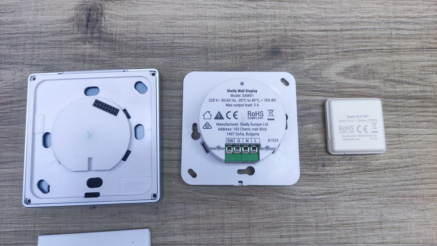 Shelly Wall Display Weiß + Blu H&T Sensor, WLAN-Smart-Home, I37245