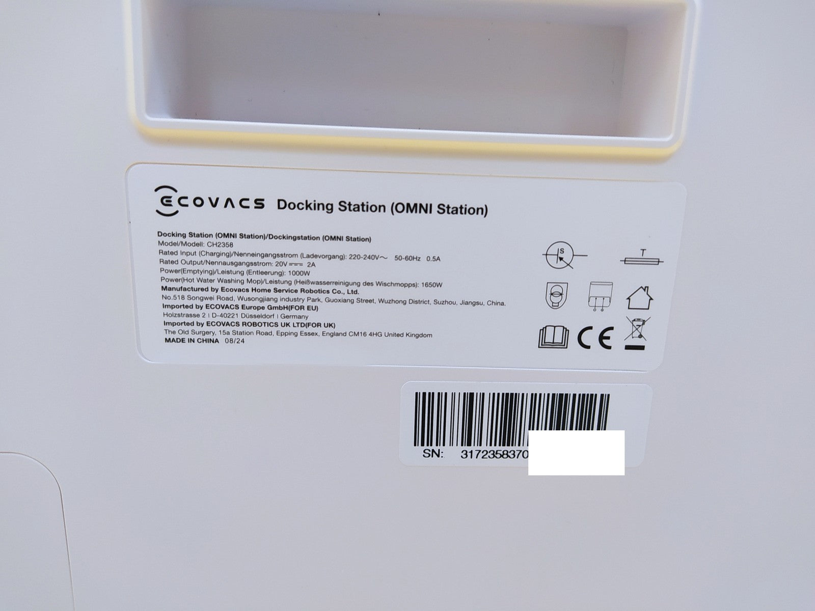 ECOVACS DEEBOT X5 Omni Saugroboter mit Wischfunktion DDX19, 12,800Pa, I36465