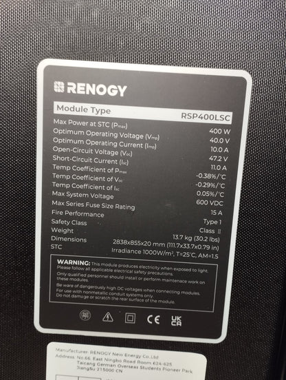 RENOGY RSP400LSC Solarpanel 400W faltbar