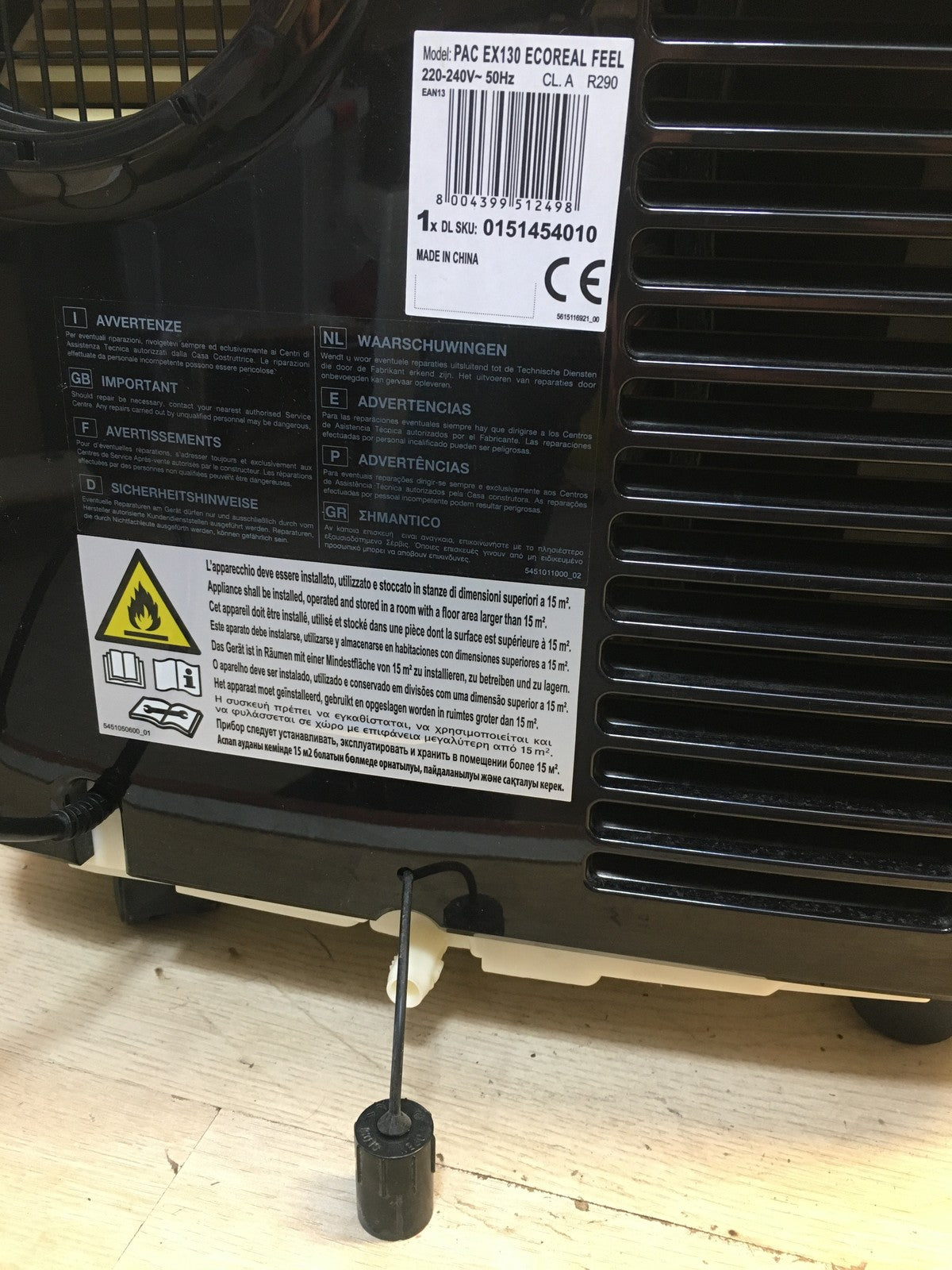 De'Longhi Pinguino PAC EX130 ECOReal Feel Mobiles Klimagerät, EEK: A, I39093