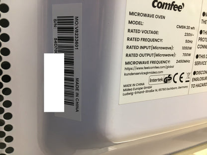Comfee CMSN 20 wh Mikrowelle, 20L, 700W, I36364