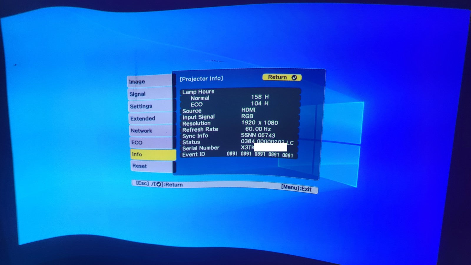 Epson EB-1795F Projektor Weiß I37287