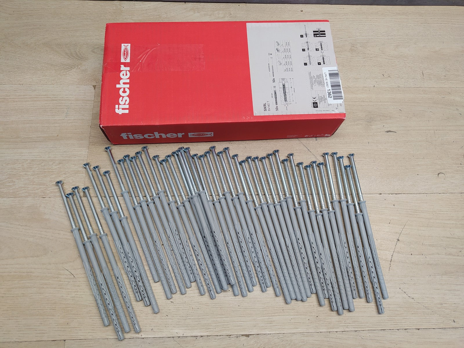 Fischer Langschaftdübel SXRL 8x140 T, 44 Stück, I37550