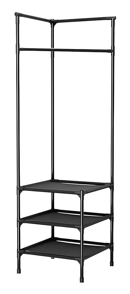 Avilia Eck-Kleiderständer mit 3 Ablagen 180 x 45 x 45 cm I35452