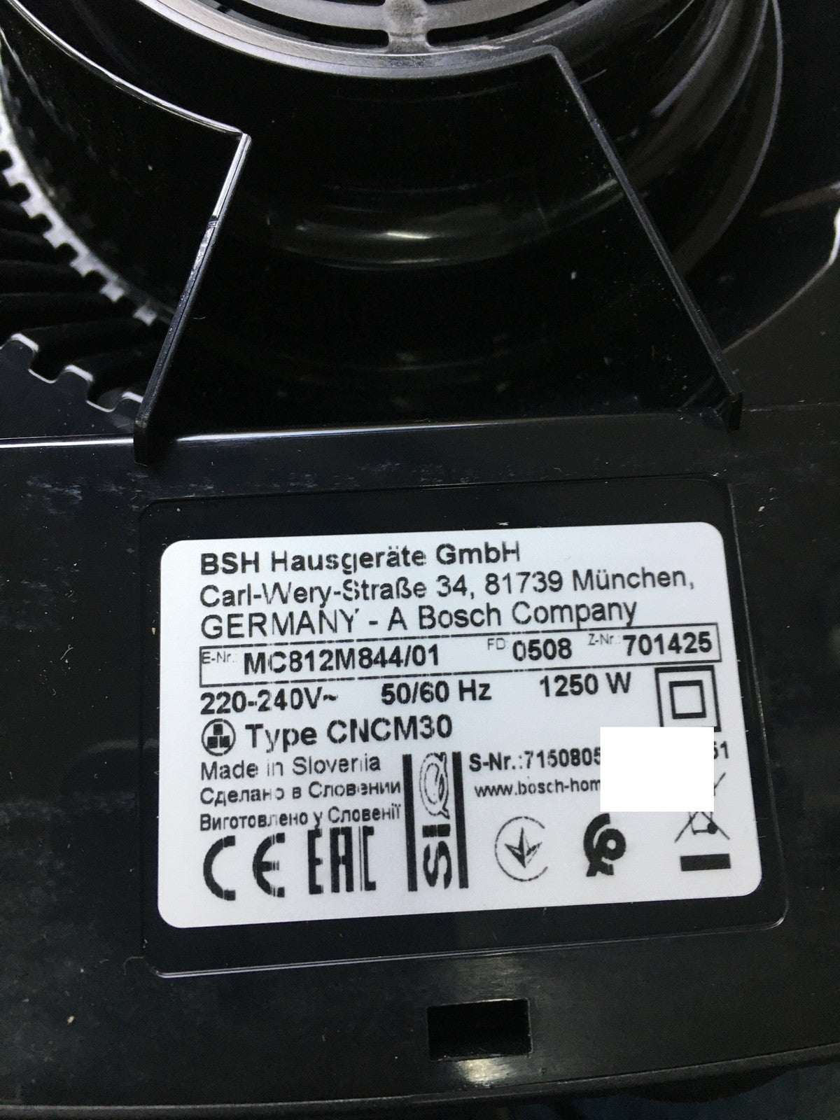 BOSCH MC812M844 Küchenmaschine MultiTalent 8, 1250W, I35615