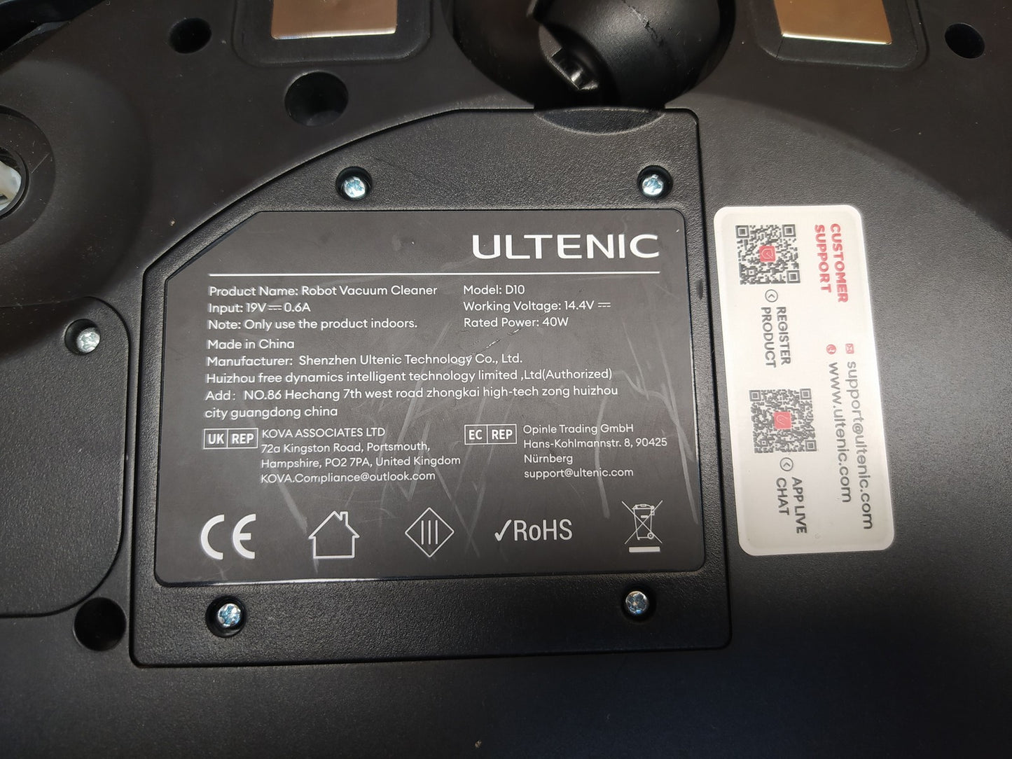 Ultenic D10 Saugroboter mit Wischfunktion, I36162