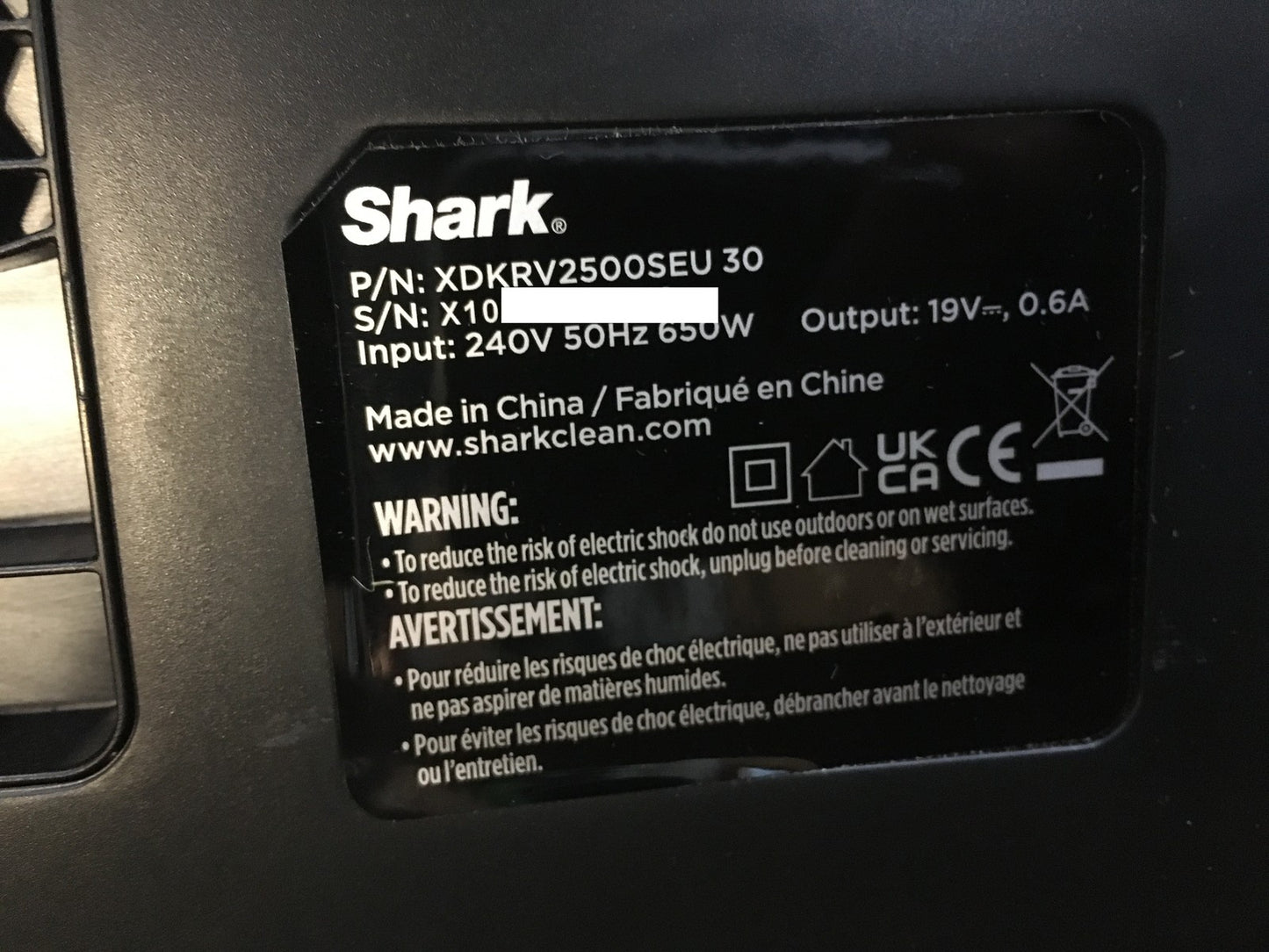 Shark RV2500SYEU selbstentleerender Staubsauger-Roboter, I37828