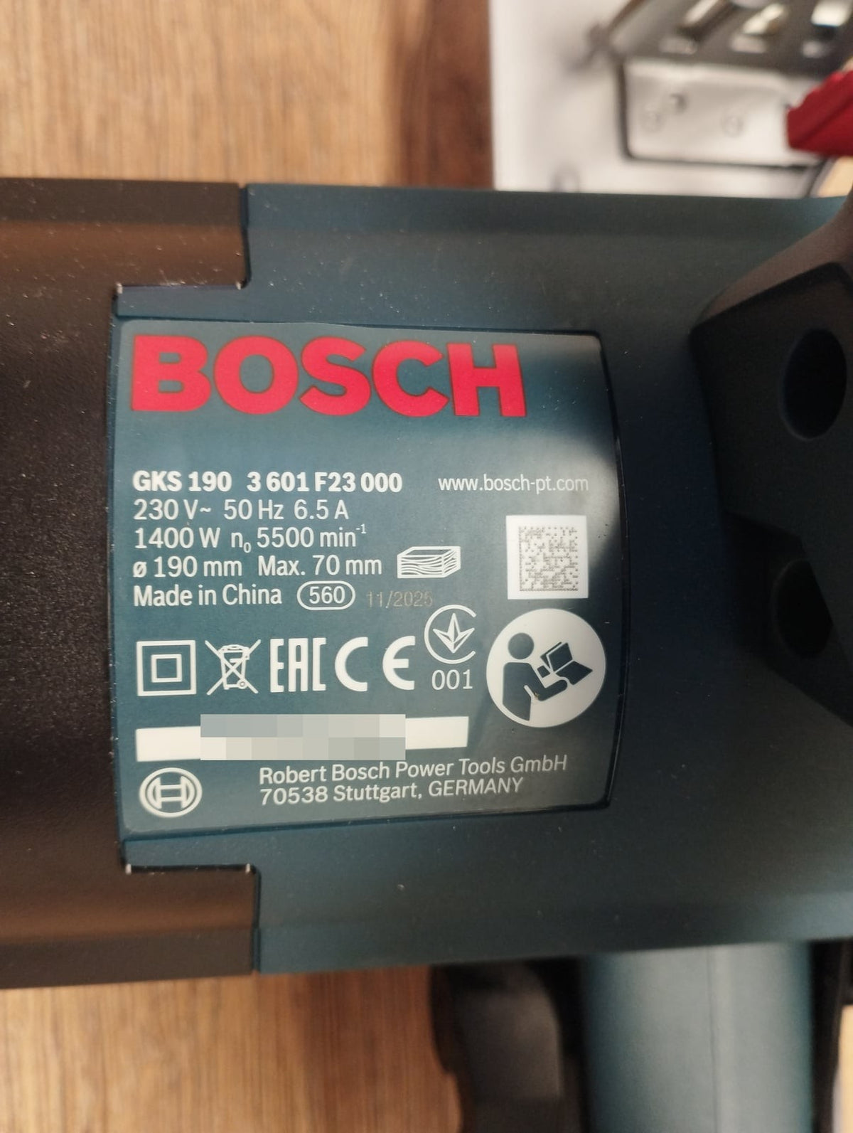Bosch Professional GKS 190 Handkreissäge 1400 W 190 mm Schnitttiefe 70 mm