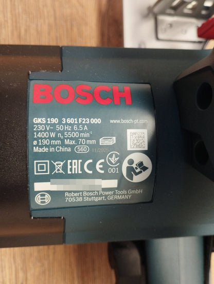 Bosch Professional GKS 190 Handkreissäge 1400 W 190 mm Schnitttiefe 70 mm