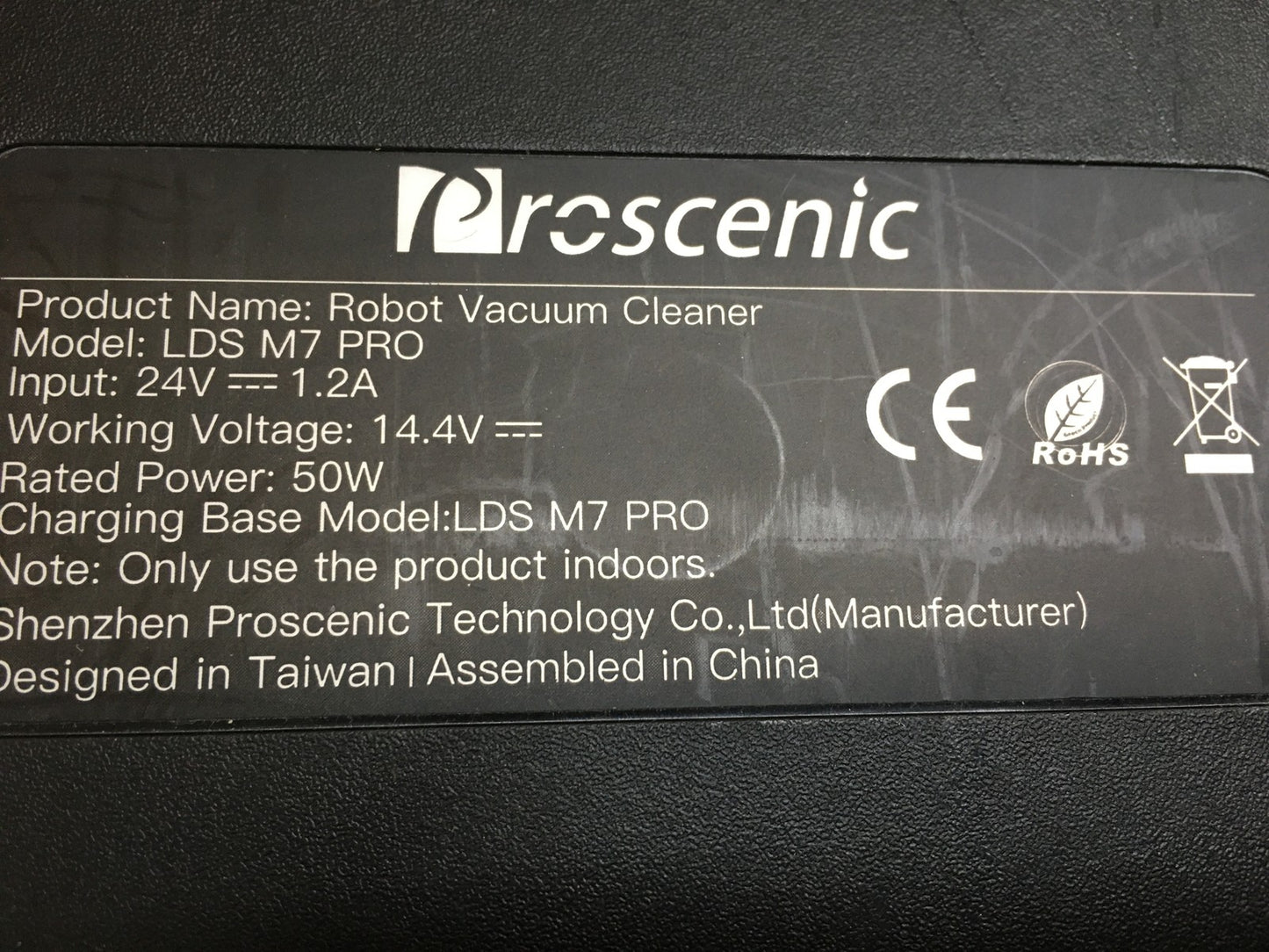 Proscenic LDS M7 Pro Saugroboter mit Wischfunktion, schwarz, I39821