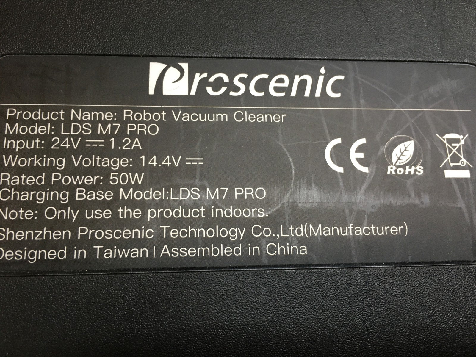 Proscenic LDS M7 Pro Saugroboter mit Wischfunktion, schwarz, I39821