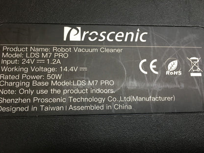 Proscenic LDS M7 Pro Saugroboter mit Wischfunktion, schwarz, I39821