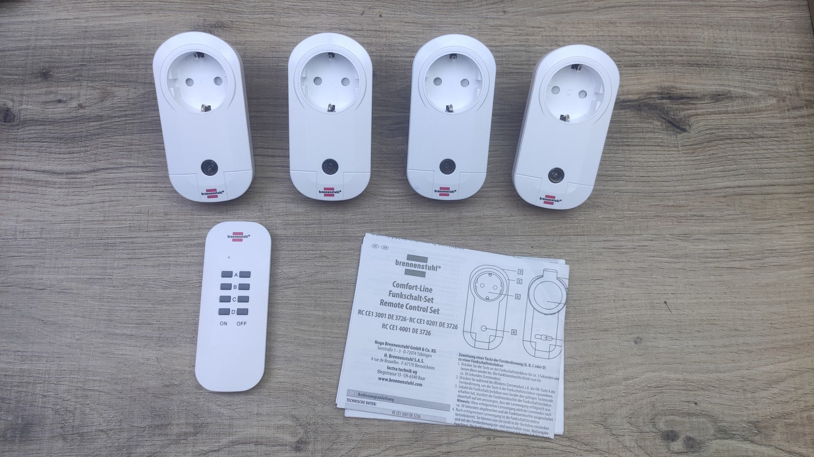 Brennenstuhl Funkschalt-Set RC CE1 4001, 4er Funksteckdosen Set, I39173