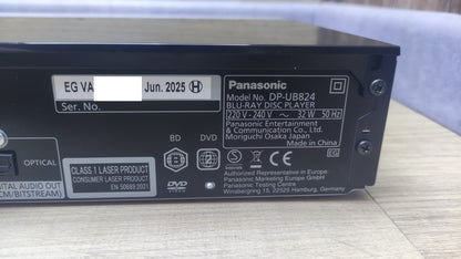 Panasonic DP-UB824 UHD Blu-ray Player, I37705
