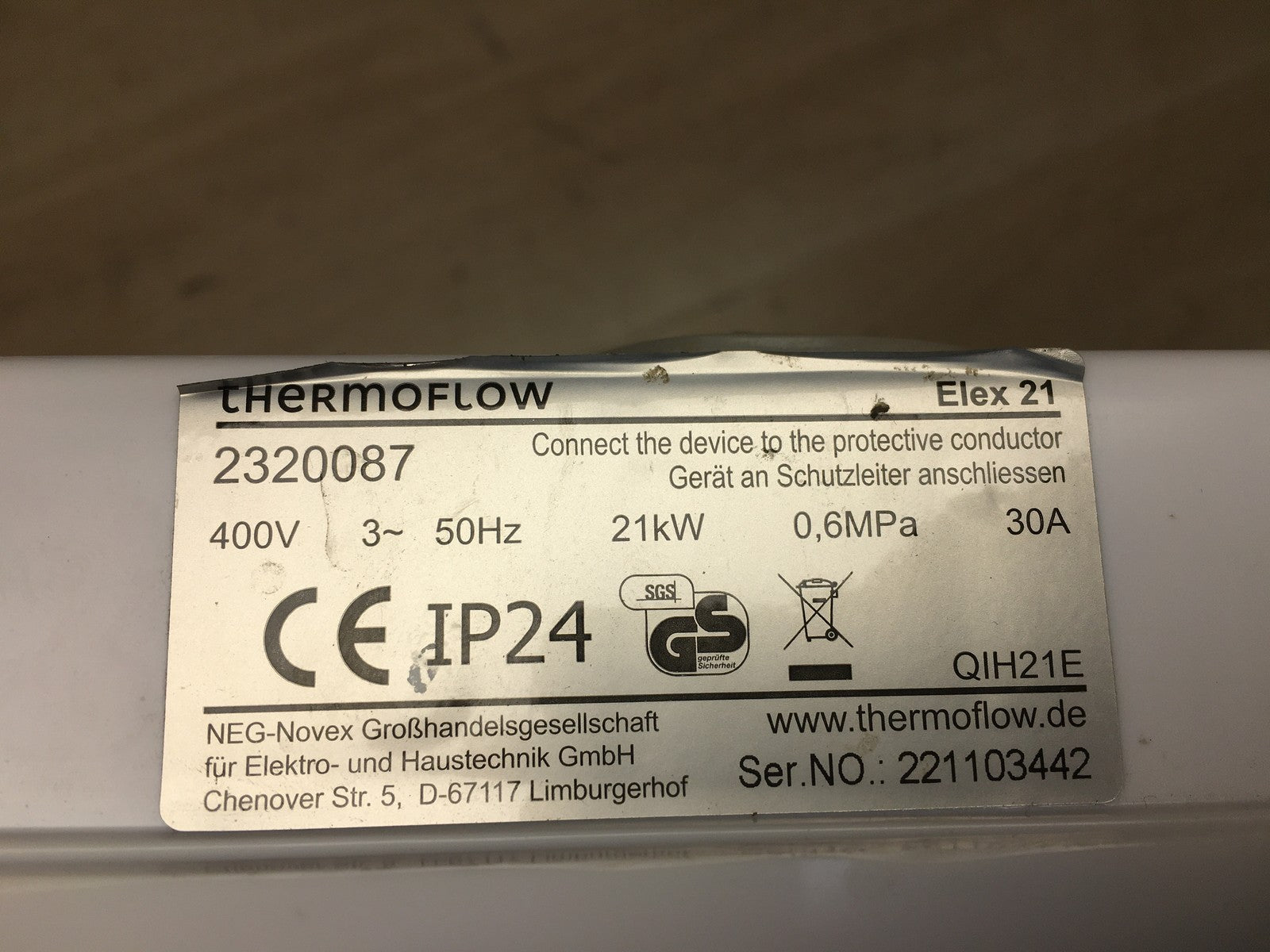 Thermoflow ELEX21 Durchlauferhitzer 400 V EEK: A I36573