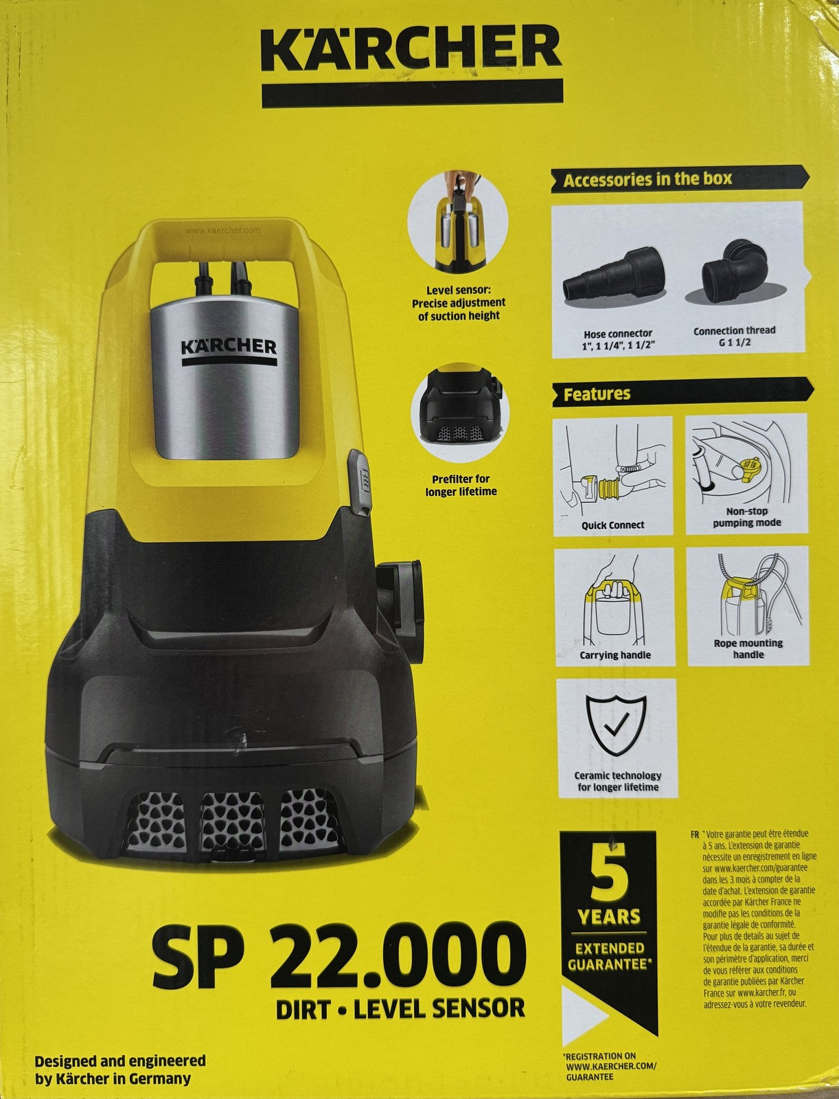 Kärcher SP 22.000 Dirt Level Sensor Schmutzwasser-Tauchpumpe 1.645-851.0