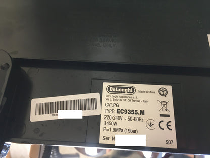 De'Longhi EC 9355.M Kaffeemaschine 1450W, I39127