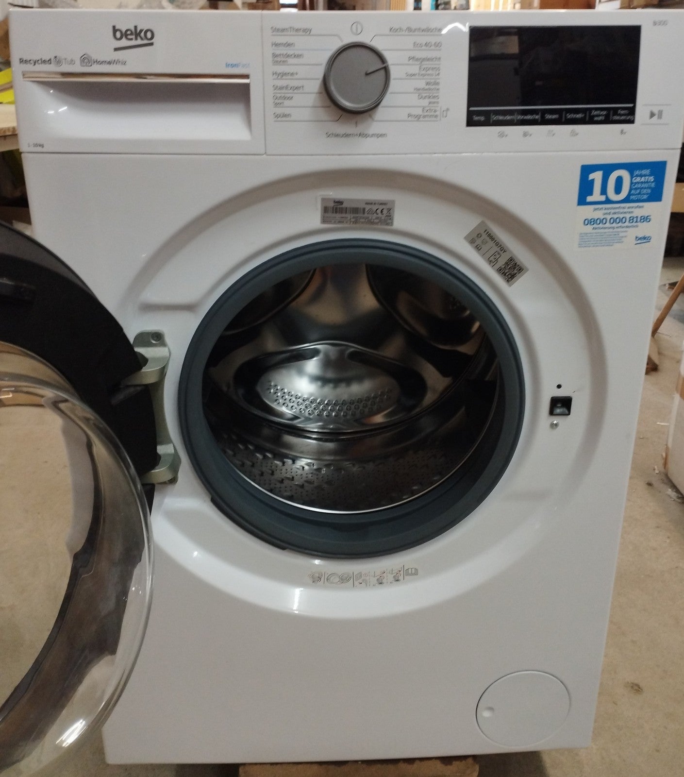 Beko B3WFT510413W Freistehende Waschmaschine 10 kg 1400 U-Min, I39402