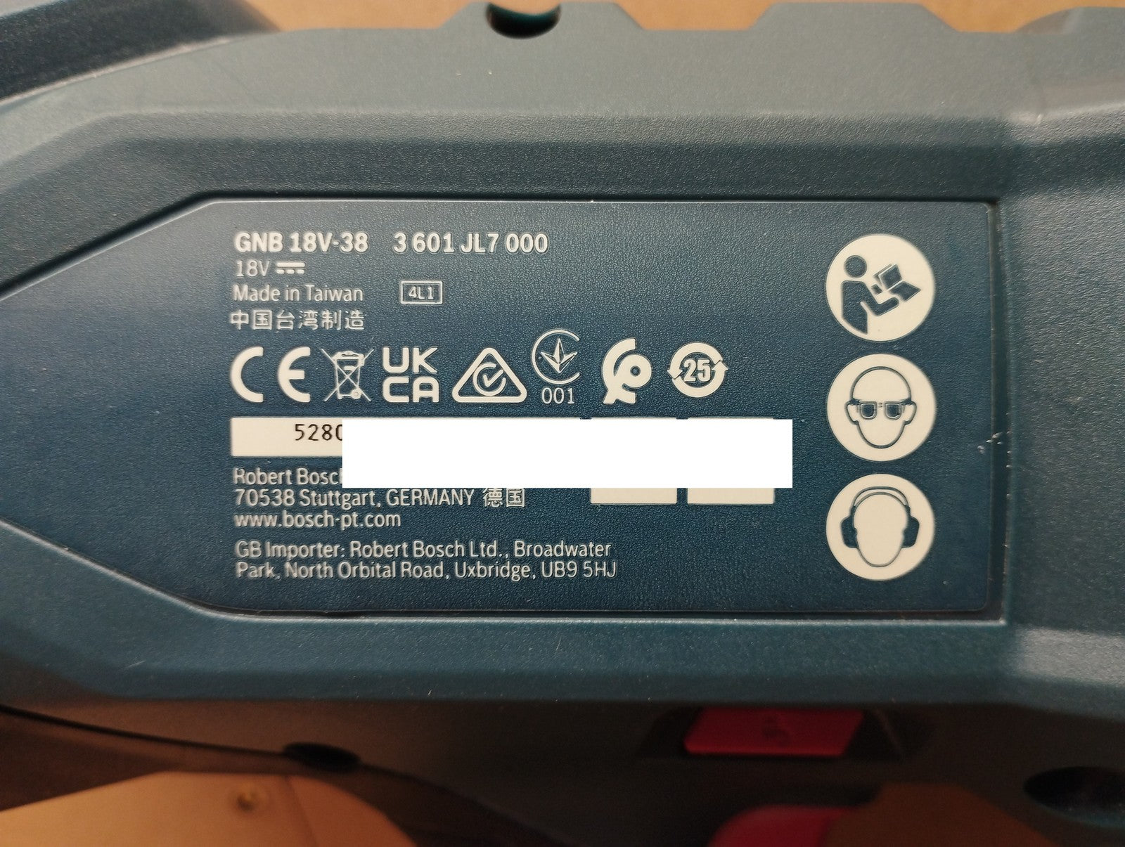 Bosch BITURBO Akku-Betonnagler GNB 18V-38 Solo, max. Nagellänge 38 mm, I39923