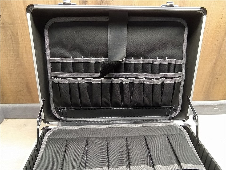 FAMEX 440-L Werkzeugkoffer leer mit 2 Paletten mit 56 Einstecktaschen I36945
