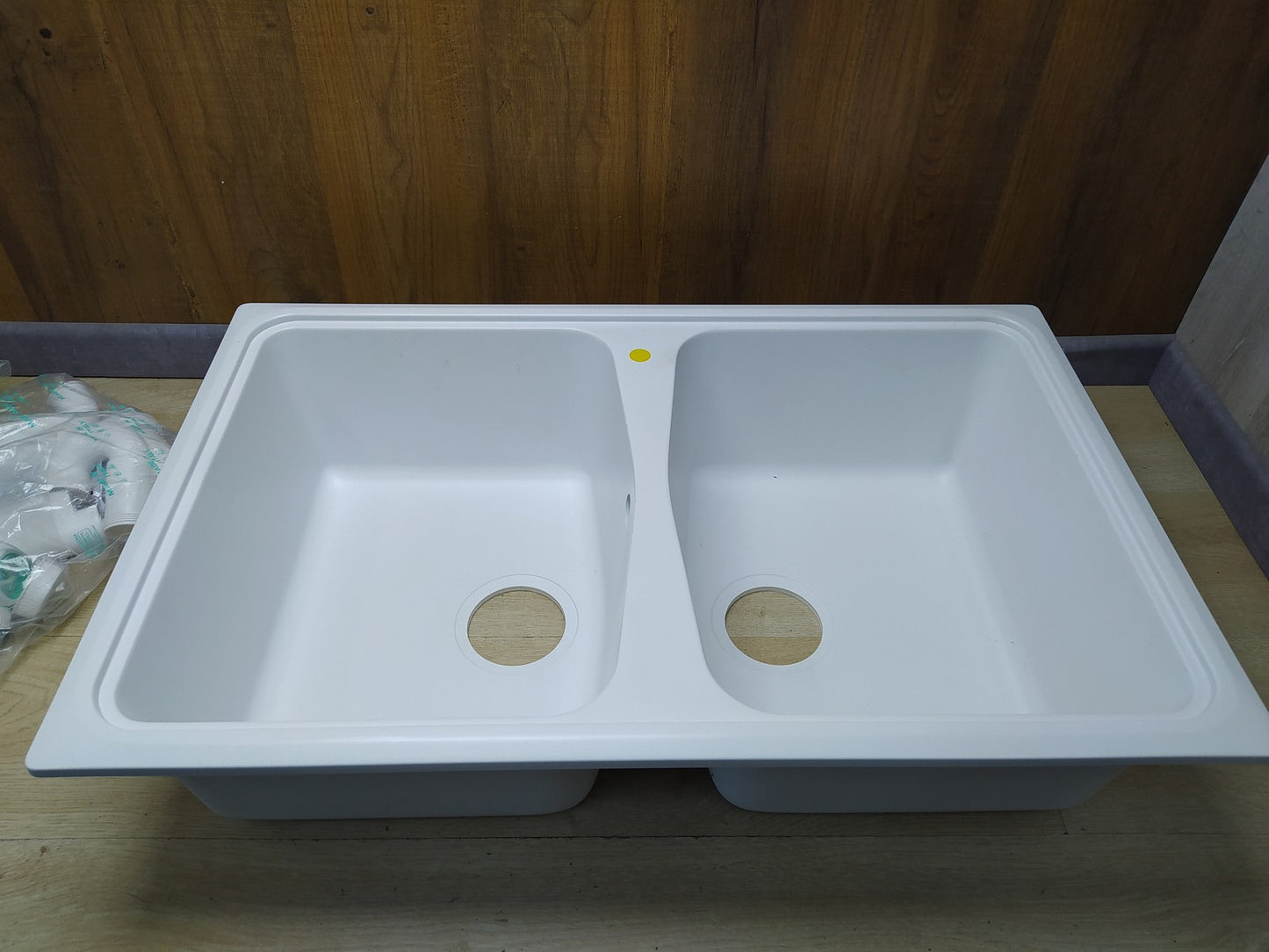 Plados 790x500 mm Spülbecken aus Quarz für Küche SP0792, zwei Becken I35737