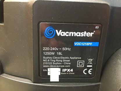 Vacmaster VOC1218PF Kunstrasen-Staubsauger 1250W, 18L, I35926