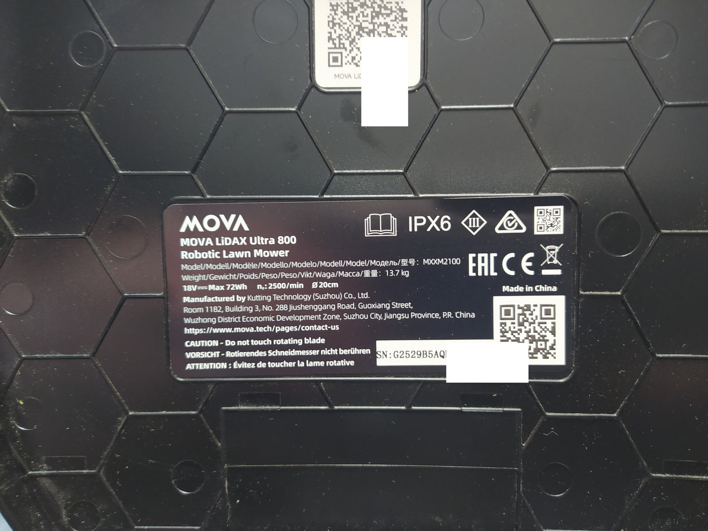 MOVA LiDAX Ultra 800 Mähroboter ohne Begrenzungskabel (MXXM2100), I37886