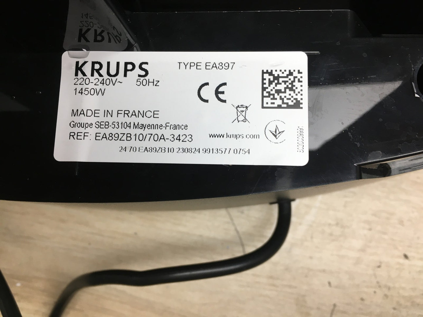 Krups EA89ZB10 Kaffeevollautomat, 1450W, I37697