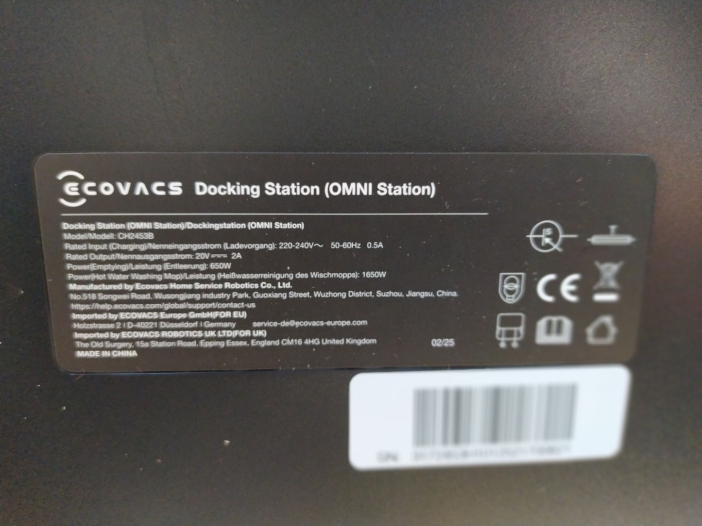ECOVACS DEEBOT T50 Omni Saugroboter mit Wischfunktion DDX57, 15.000 Pa, I36215