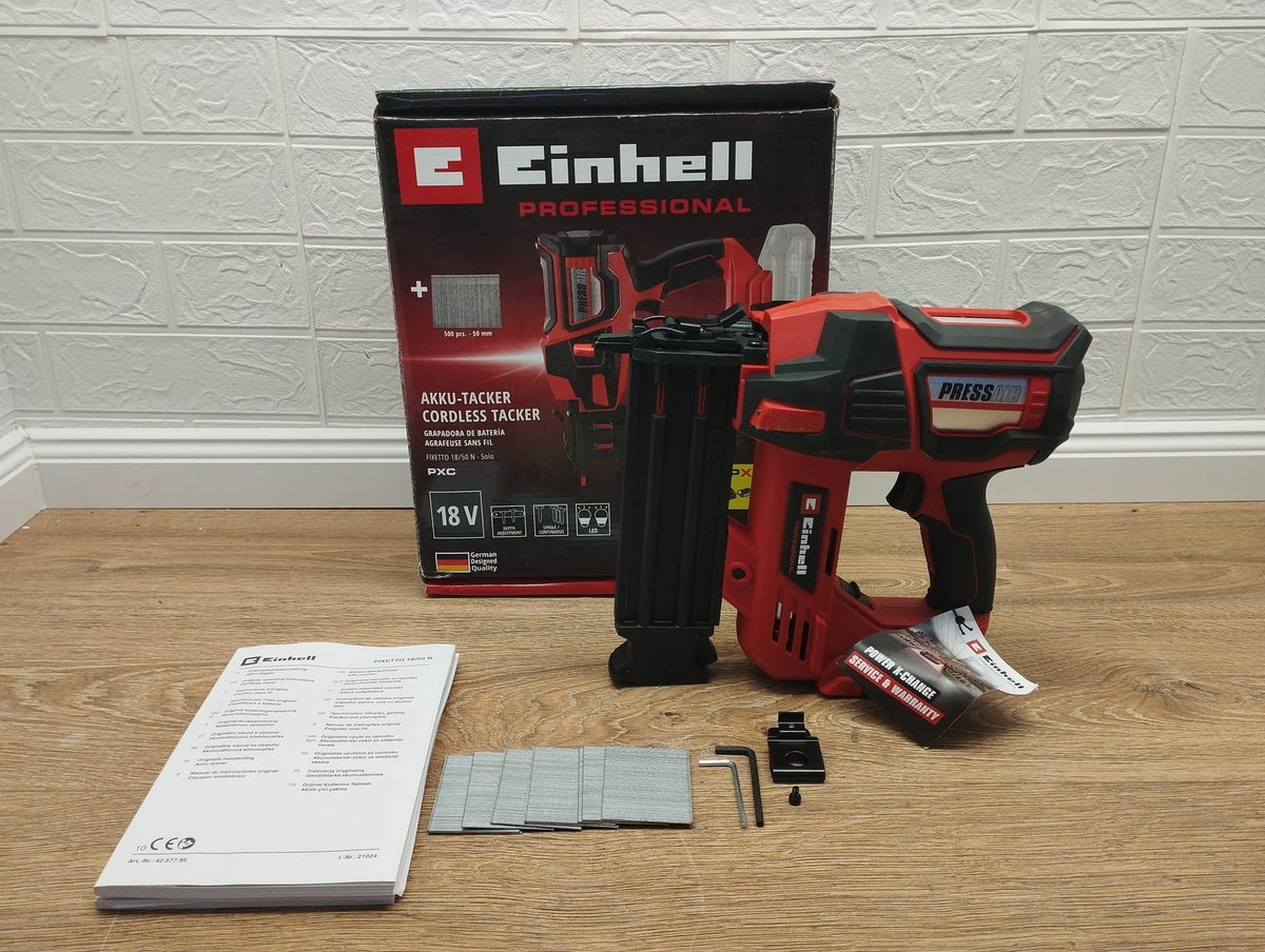 Einhell Akku-Nagler FIXETTO 18/50 N Solo, 18V, 60 Schuss/min