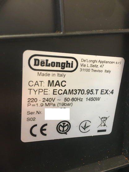 DeLonghi Dinamica Plus Kaffeevollautomat ECAM370.95.T, I38999
