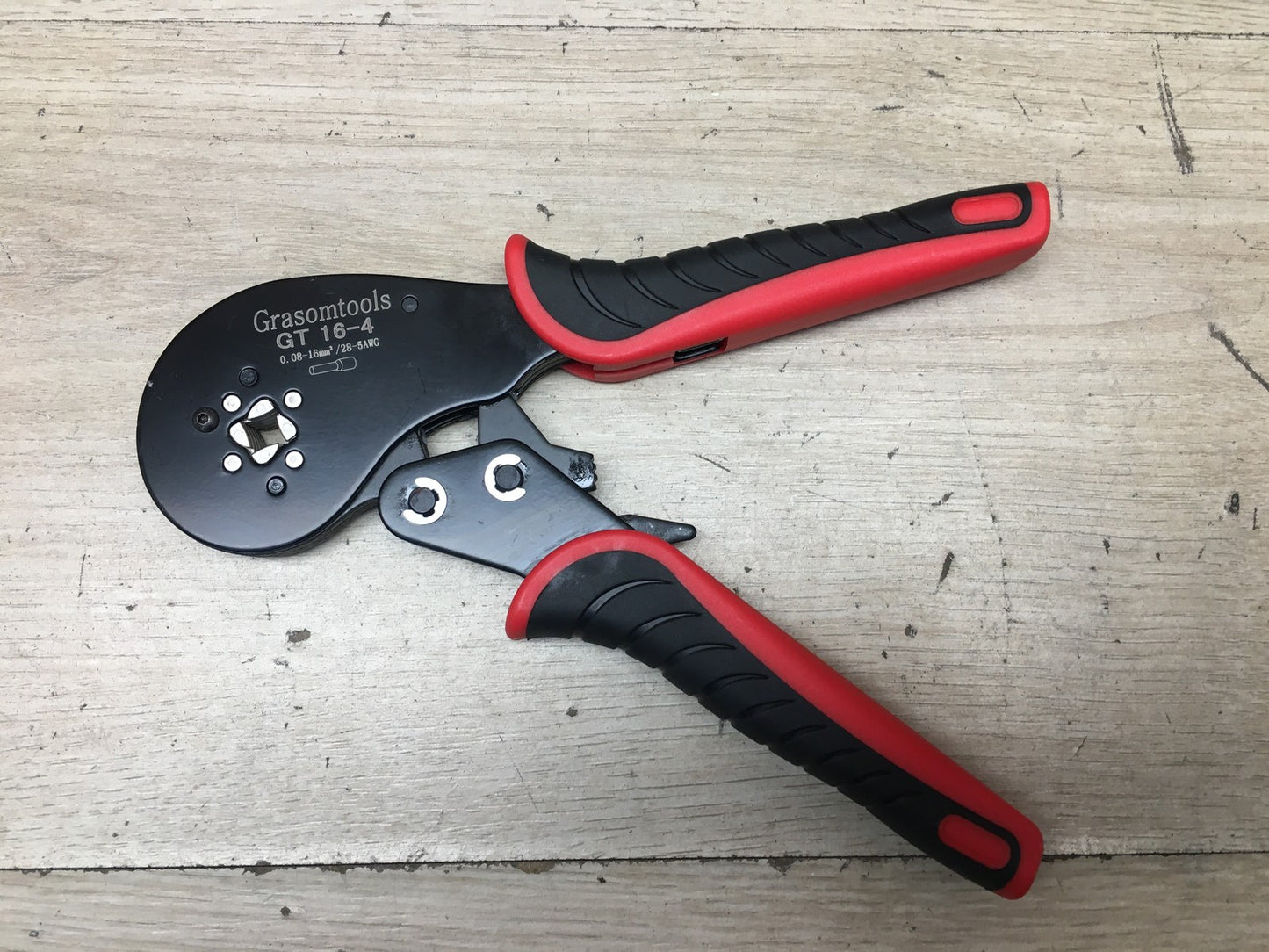 Grasomtools GT 16-4 Ratschen-Crimpzange, 0,08-16mm²/ 28-5 AWG, I39986