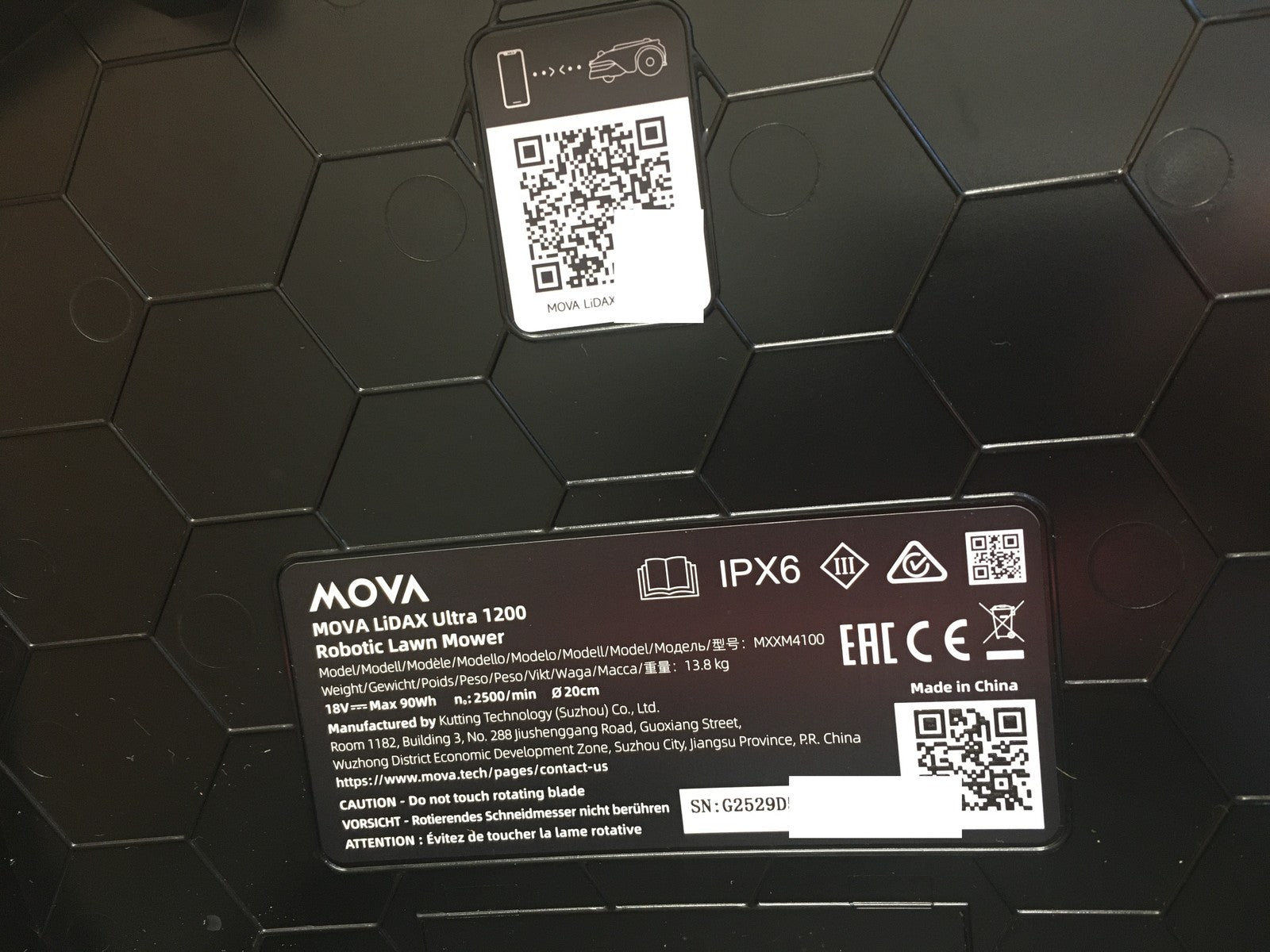 MOVA LiDAX Ultra 1200 Mähroboter ohne Begrenzungskabel MXXM4100, I38027