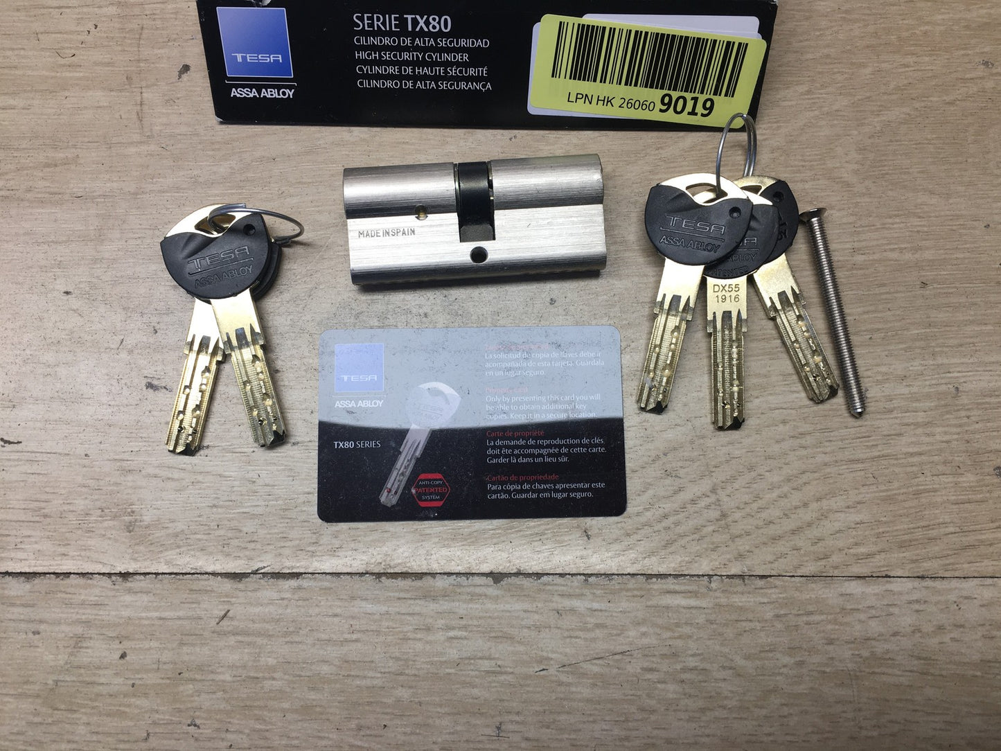 Tesa Assa Abloy TX853535N Europrofilzylinder TX80, 85 x 35 mm, I37082