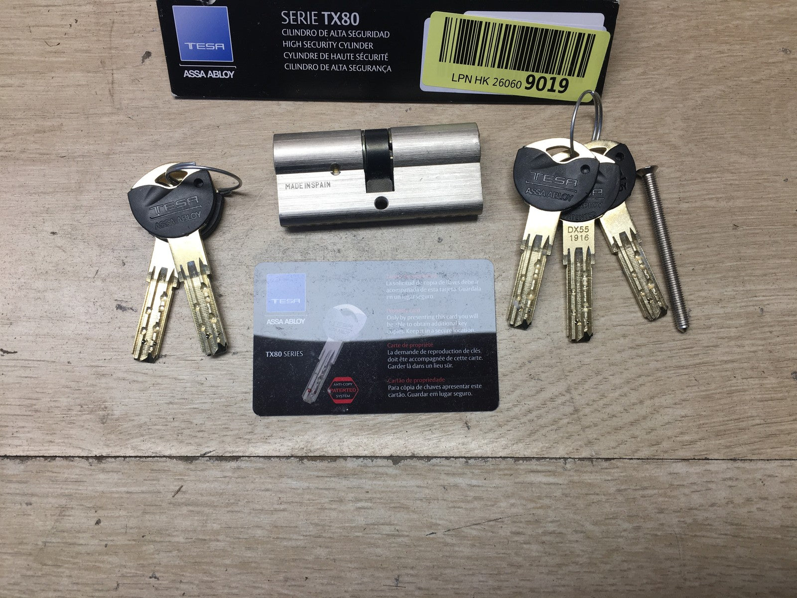 Tesa Assa Abloy TX853535N Europrofilzylinder TX80, 85 x 35 mm, I37082