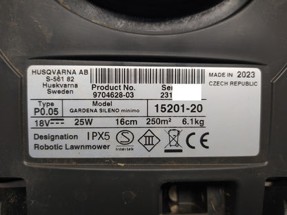 Gardena Mähroboter Rasenmäher SILENO minimo 250 m² (15201-20) Bluetooth I35748