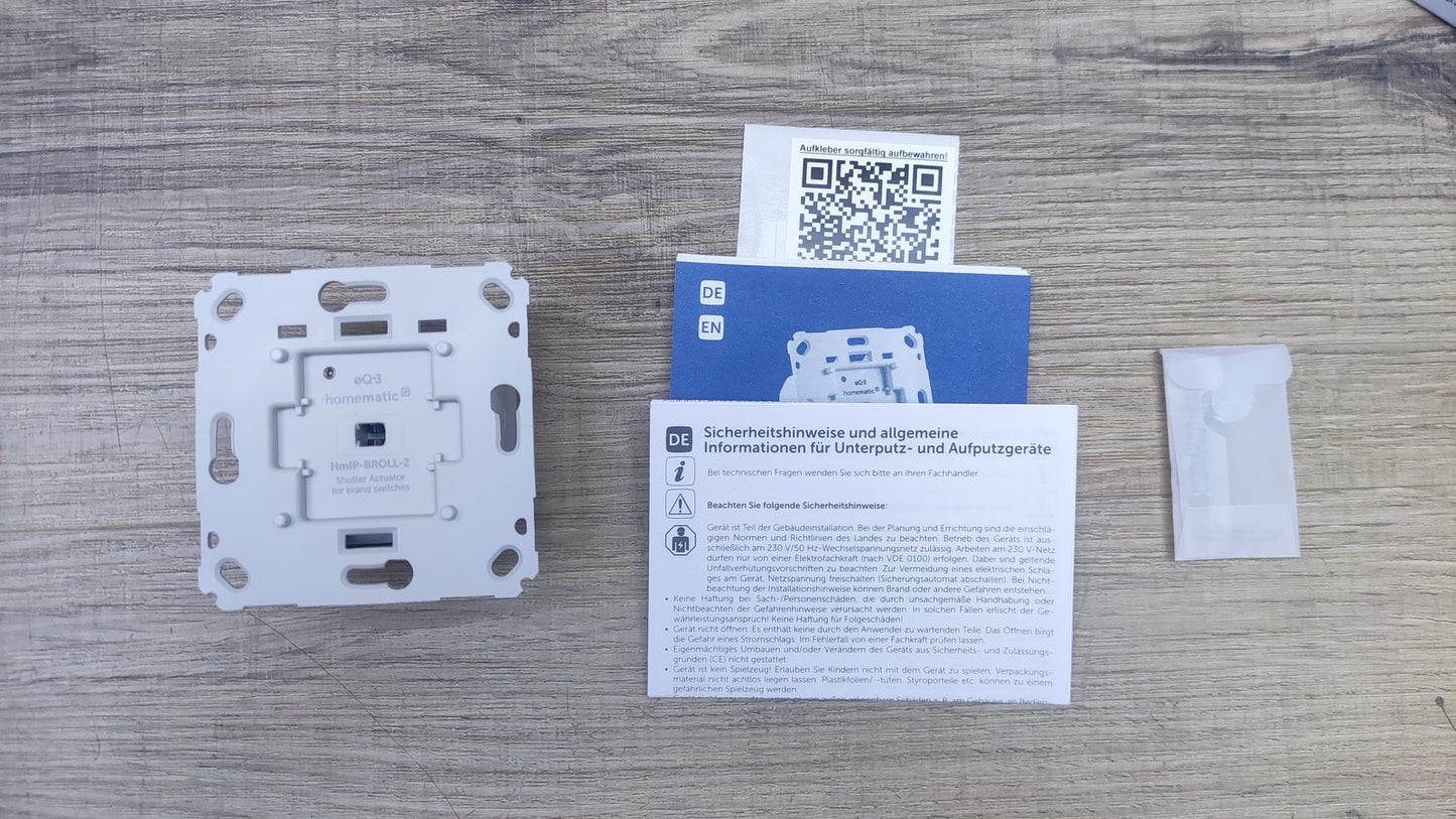 Homematic IP Rollladenaktor für Markenschalter HmIP-BROLL-2 151322A0, I37995