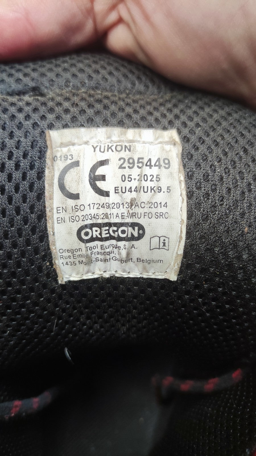 Oregon Yukon Kettensägen-Schnittschutzstiefel aus Leder, Größe 44, I38160