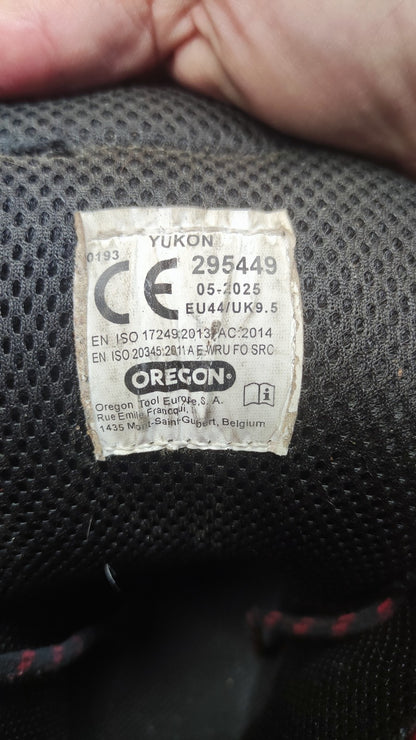 Oregon Yukon Kettensägen-Schnittschutzstiefel aus Leder, Größe 44, I38160
