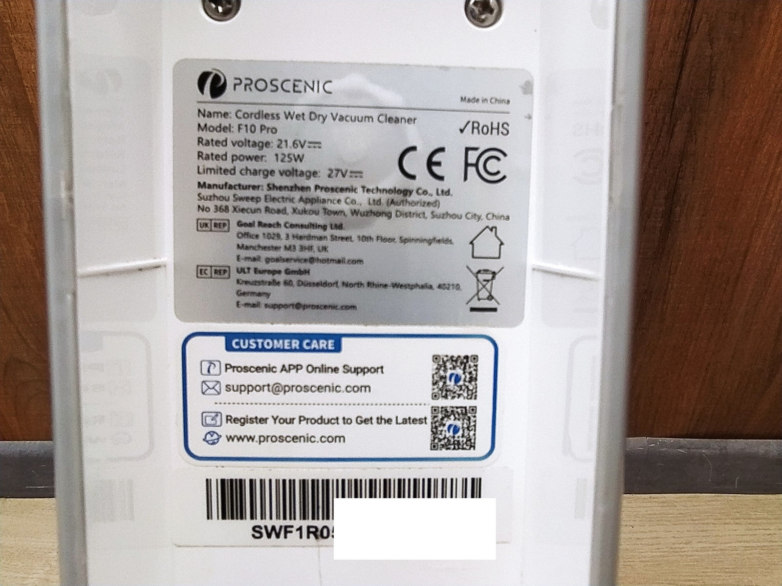 Proscenic F10 Pro Nass-Trockensauger, I36012