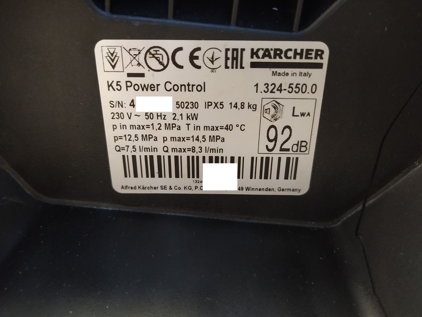 Kärcher Hochdruckreiniger K 5 Power Control (1.324-550.0), I37534