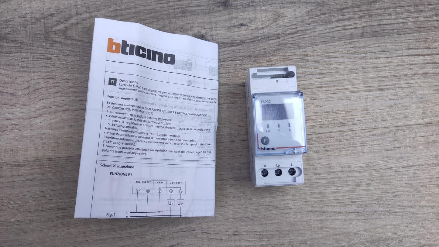Bticino F80GC Serie BTDIN Steuerungsmodoul für vorrangige Lasten, I34947