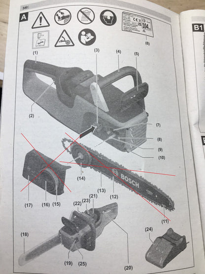 Bosch Akku-Kettensäge AdvancedChain 36V-35-40 Solo, I40041