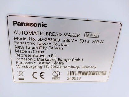 Panasonic Croustina Brotbackautomat SD-ZP2000, 18 Programme, I35804